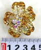 crystal flower hair claw