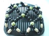 Wholesale magic hair comb with color rose beads