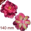Wholesale fashion 150mm in dameter polyster peony brooch flower /corsage