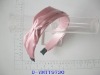 Wholesale 2012 new design pink satin Hair Holder with pleat for lady