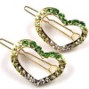 Wholesale 2011 newest fashion alloy heart rhinestone hair clip