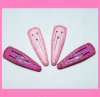 Wholesale 30mm pink glitter snap clips,hair clips