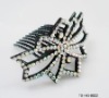 Wholesale FASHION WOMEN' S 8 CM HAIR GRIPS W/PLASTIC STONES IN BLACK