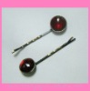 Wholesale red ball design bobby pins,hair pins