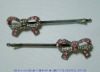 Wholesale hair clip bow shape with crystal decoration