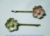 hair accessory flower shape with pearl decoration