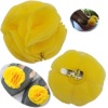 Wholesale chiffon flower shoe clip