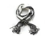 Wholesale fashion polyester yarn dyed long scarf