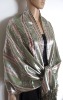 Wholesale shawls and scarves with pashmina metallic whole silver pattern