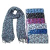 floral ablong gauze scarf