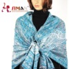 Wholesale muslim silver metalic thread shawl