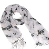 skull scarf shawl cotton