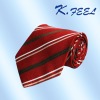 Wholesale Favourite men's striped red poly necktie
