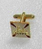 metal cufflink/brass cuff tag