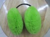 latest newly fashione designe hot sell comfortable keeping warm earmuffs in green color with snowflake