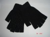 Fingerless gloves with pvc dots