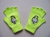 Half finger printed gloves