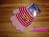 Wholesale Children like stripy knitting half finger gloves