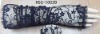 fingerless blk wedding gloves
