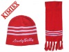 Wholesale Red Warm Knitted Hat,Scarf Set