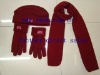 Wholesale promotion gifts polar fleece hat glove scarf