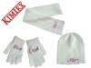 Wholesale Pure White Knitted Hat,Scarf,Glove Set For Winter