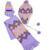 Wholesale winter scarf hat glove set