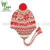 Jacquard knitted hat with ear flaps