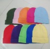 Wholesale colorful plain dyed knitted cap and hat