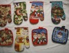 Wholesale 100% cotton printing design kitchen oven mitten