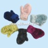 Wholesale 100% polyester feather yarn magic mitten