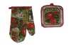 Wholesale 100% cotton printing kitchen oven mitten