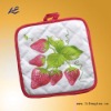 100% cotton printed mitten pot holder