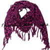 Wholesale cotton &flax triangle grid scarf