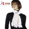 Wholesale winter scarf of white viscose in crepe design