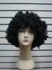 Wholesale sports fans short afro curly wigs/good synthetic wig
