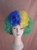 Wholesale sports colorful short fans afro curly synthetic wigs