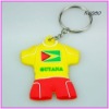 World Cup football T-shirt soft pvc keychain for fans