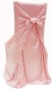 Wholesale Polyester satin self-tie chair cover /back tie chair cover/pillow case chair cover