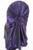 Wholesale weding and home organza cheap purple polyester universal chair cover