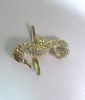 Wholesale fashion new stylish crystal animal shoe buckle