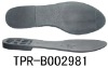 Wholesale leisure lady flat heel soles(tpr material,black)