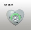 (SY-5830) heart shape mini FM radio with earphone