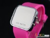 Fashion LED watches with silvery case and silcone strap LED0032