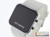 Fashion LED watches with silvery case and silcone strap ED002