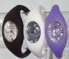 Wholesale led silicone ion quartz watch
