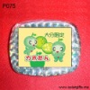 Plastic oval shaped solar blinking lcd photo frame