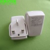 Wholesale 2usb adapters mobile phone charger for uk market in good quality
