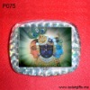 lcd solar logo custom magnetic shaped photo frame