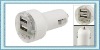 Wholesale USB Car Charger+White Power Supply Car Charger Adapter for Cell Phone Mp3 Mp4